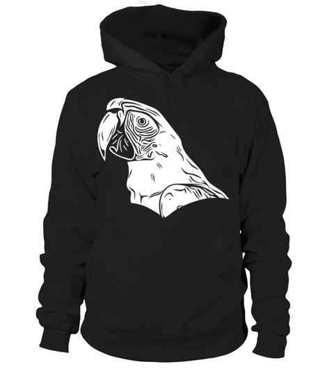 Parrot Vintage Portrait Bird Drawing Hoodie Unisex