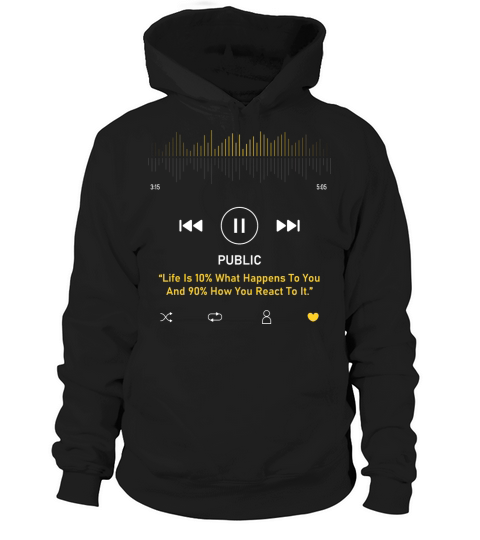 Play music interface with Motivational Hoodie Unisex