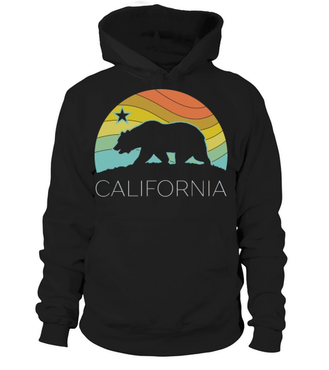 Retro California Bear Vintage Beach Cali Pride Hoodie Unisex