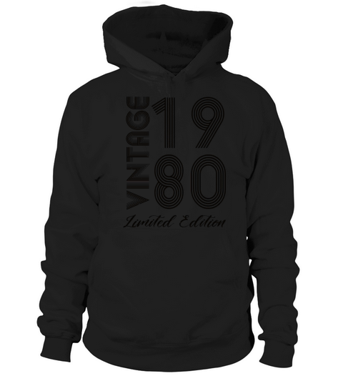 Vintage 1980 Vintage Birthday Retro Vintage Hoodie Unisex