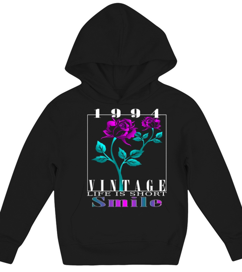 1994 Born Vintage Rose Gift Kids Hoodie