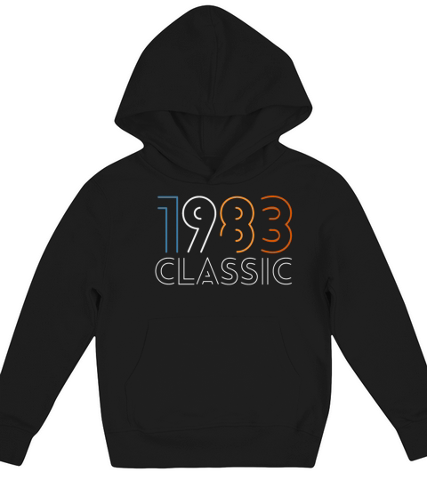 40 Years Vintage 1983 Retro 40th Birthday Kids Hoodie