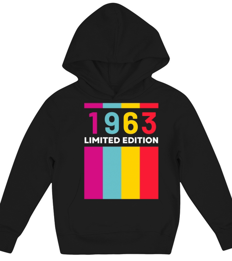 60 Years Vintage 1963 Retro 60th Birthday Kids Hoodie