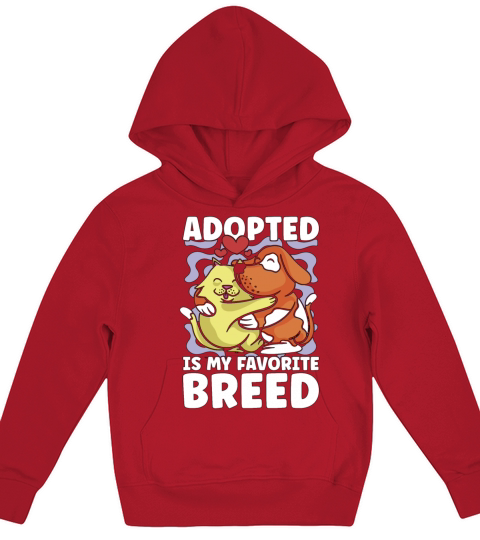 Abandoned Pets Adopted Is My Shelters Animal Lover Kids Hoodie