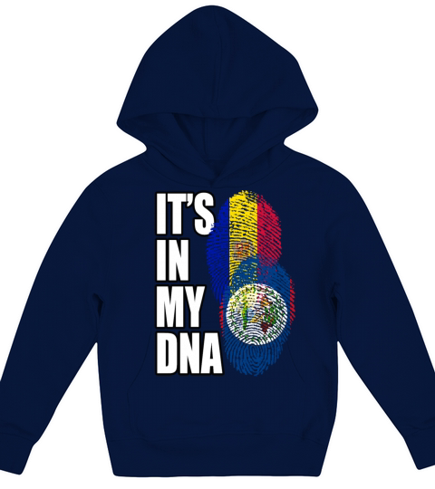 Belizean And Andorran Mix Heritage DNA Flag Kids Hoodie