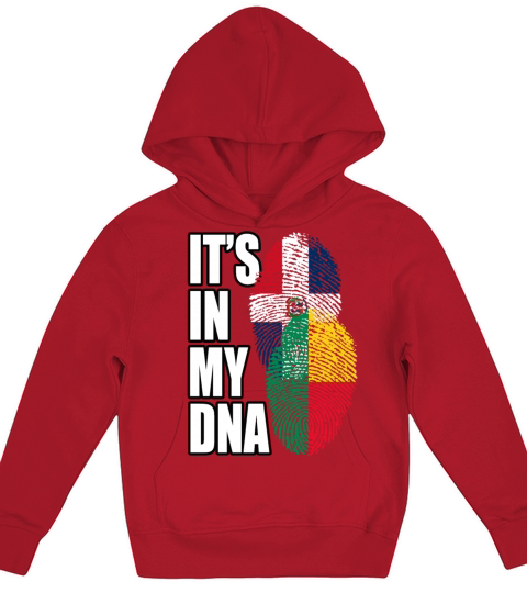 Beninese And Dominican Mix Heritage DNA Flag Kids Hoodie
