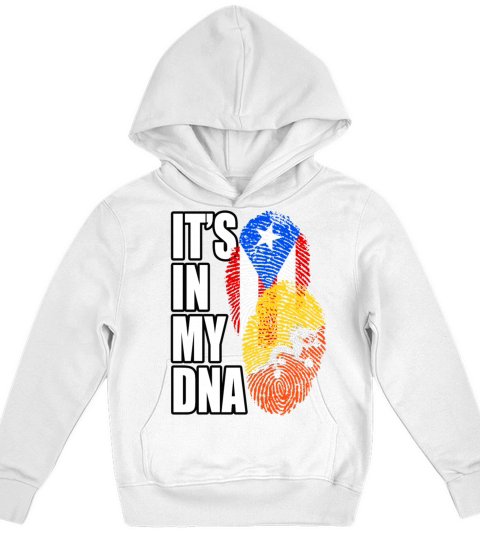 Bhutanese And Puerto Rican Mix Heritage DNA Flag Kids Hoodie