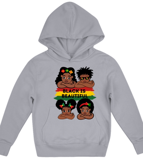 Black History Month African American Afro Girls Kids Hoodie