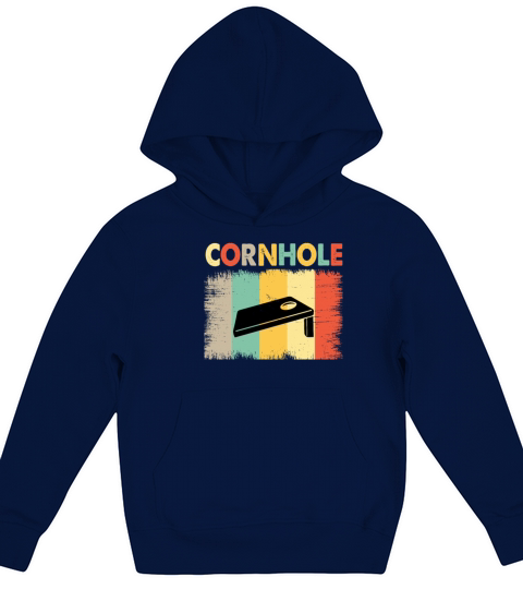 Cornhole Retro Vintage Kids Hoodie