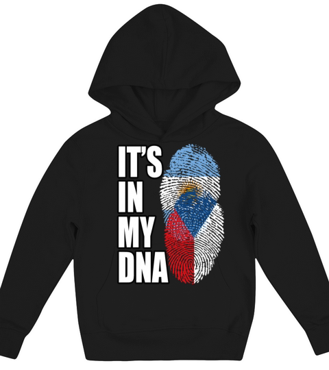Czech And Argentinian Mix Heritage DNA Flag Kids Hoodie