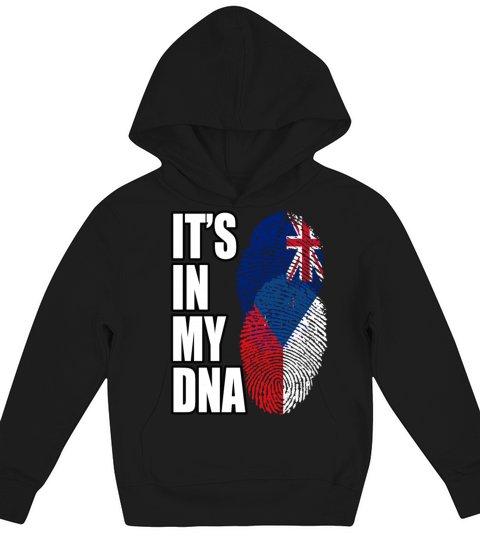 Czech And New Zealand Mix Heritage DNA Flag Kids Hoodie