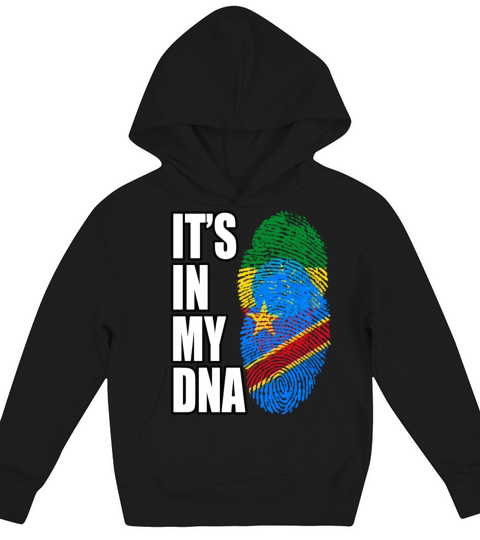 Ethiopian And Congolese Mix Heritage DNA Flag Kids Hoodie