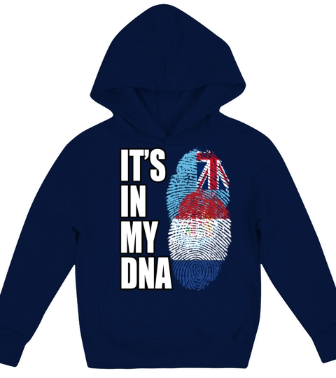 Fijian And Dutch Mix Heritage DNA Flag Kids Hoodie