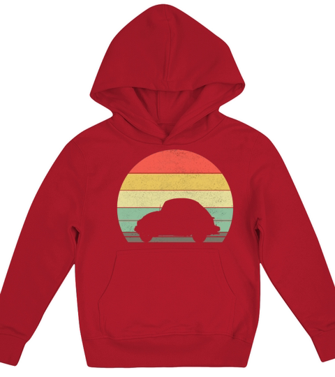 Retro Sportscar Car Vintage Sunset Musclecar Gift Kids Hoodie