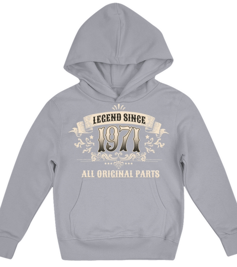 Retro Vintage Birthday Legend Since 1971 Kids Hoodie
