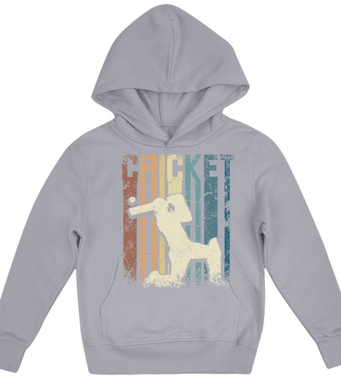 Retro Vintage Cricket Kids Hoodie