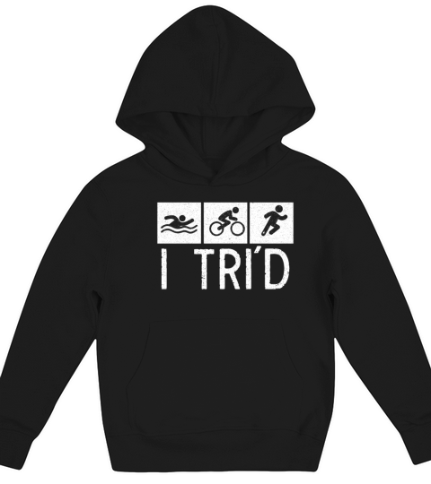 Triathlon Swim Bike Run Triathlete Sport Gift Kids Hoodie