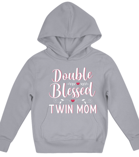Womens Twin Mama Twin Mom to Be Pregnancy Kids Hoodie