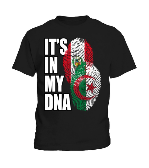 Algerian And Peruvian Mix Heritage DNA Flag Kids T-Shirt