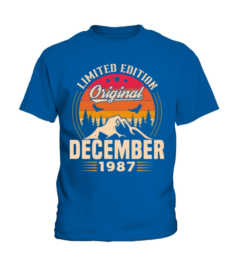 Birthday Gift December 1987 Vintage Retro Kids T-Shirt