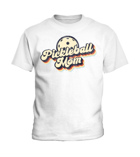 Pickleball Mom Mother Retro Kids T-Shirt
