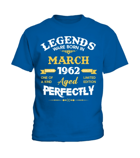 Vintage Aged To Perfection March 1962 Kids T-Shirt