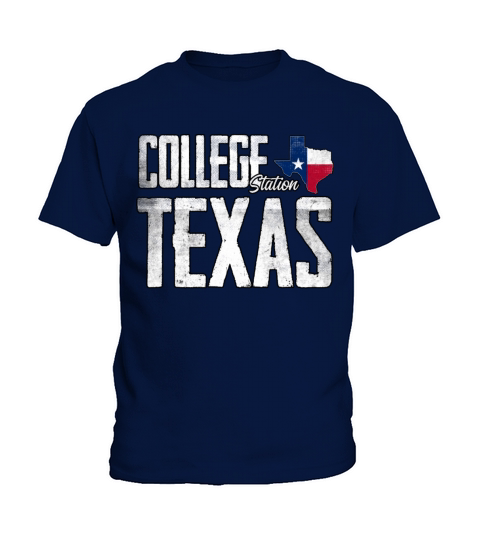 Vintage College Station Texas Flag Kids T-Shirt