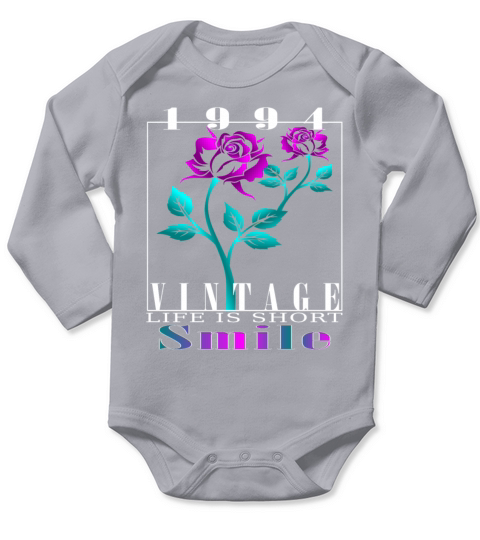 1994 Born Vintage Rose Gift Long Sleeve Baby One-Piece