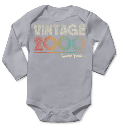 23 Years Old Vintage 2000 23rd Birthday Gifts Long Sleeve Baby One-Piece