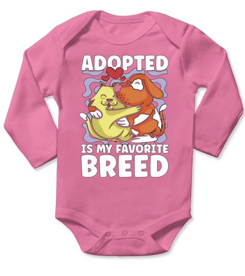 Abandoned Pets Adopted Is My Shelters Animal Lover Long Sleeve Baby One-Piece