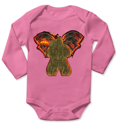 Dragon Meeple Long Sleeve Baby One-Piece