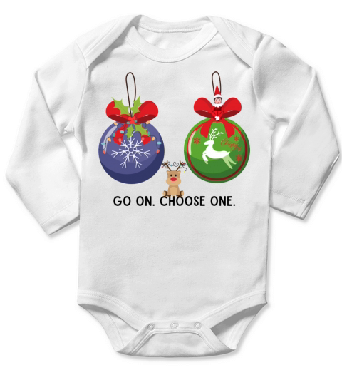 Go On Choose One Long Sleeve Baby One-Piece