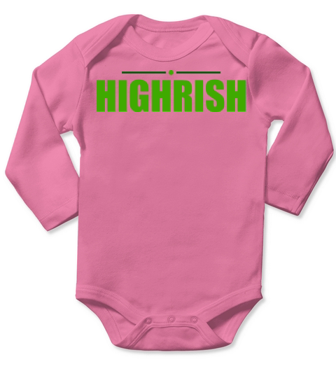 Highrish Weed Marijuana St Patricks Day Long Sleeve Baby One-Piece