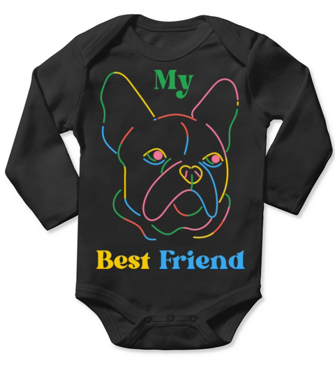 My best friend LED dog light Long Sleeve Baby One-Piece