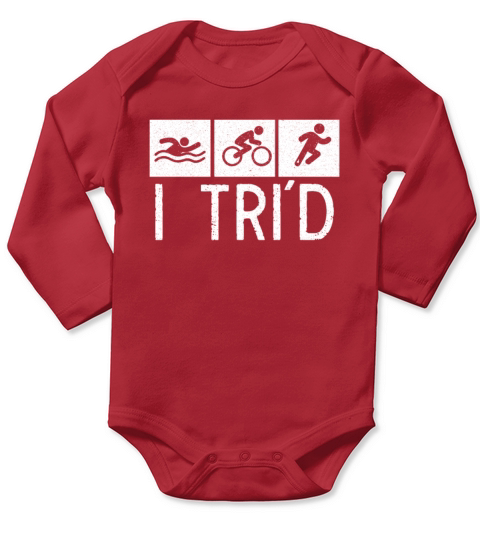 Triathlon Swim Bike Run Triathlete Sport Gift Long Sleeve Baby One-Piece