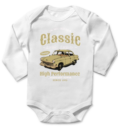 Vintage 1955 Birthday Classic Car for Legends Born Long Sleeve Baby One-Piece