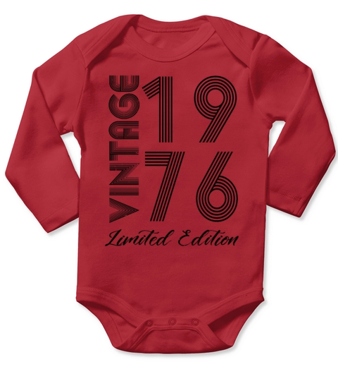 Vintage 1976 Vintage Birthday Retro Vintage Long Sleeve Baby One-Piece