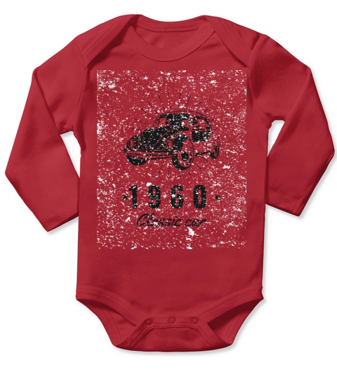 Vintage Classic tee - 1960 car Long Sleeve Baby One-Piece