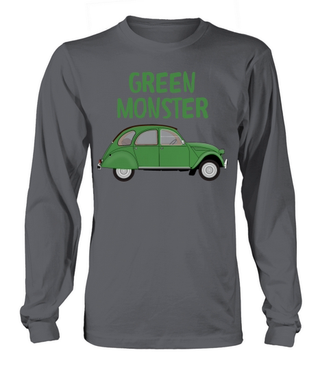 Citroen 2 cv green monster fans 2 chevaux vintage Long sleeved Unisex