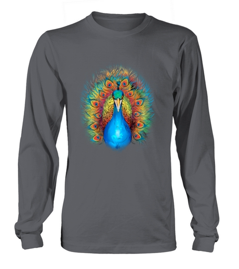 Colorful Rainbow Peacock Animal Long sleeved Unisex