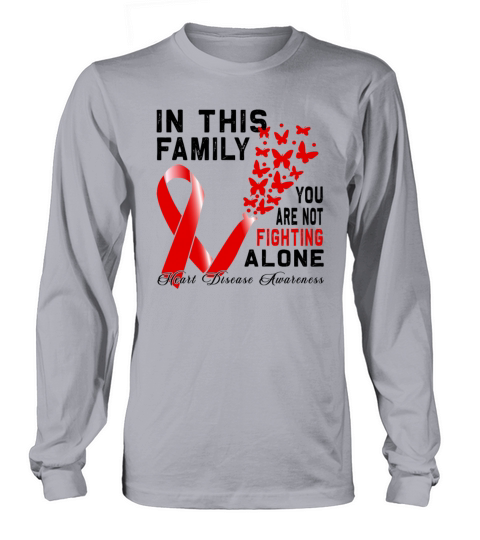 Fighter Family Red Ribbon Heart Disease Long sleeved Unisex