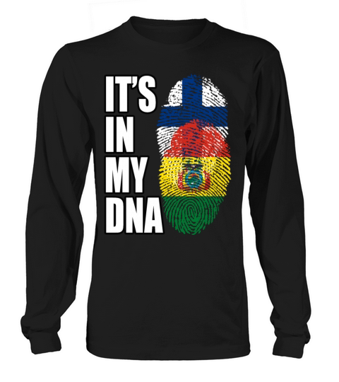 Finland And Bolivian Mix Heritage DNA Flag Long sleeved Unisex