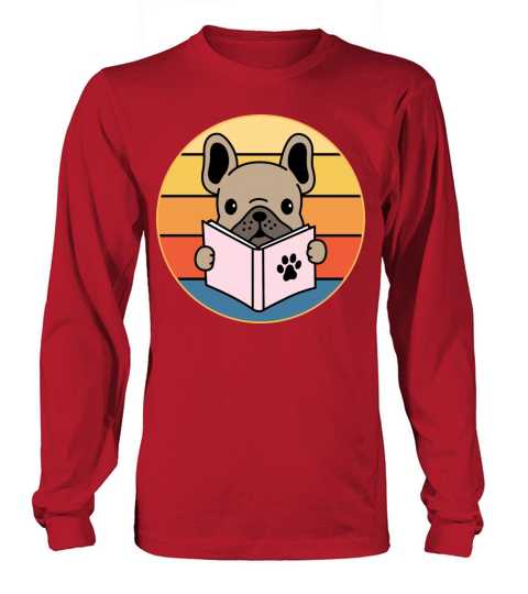 French Bulldog Dog Breed Vintage Retro Sunset Long sleeved Unisex