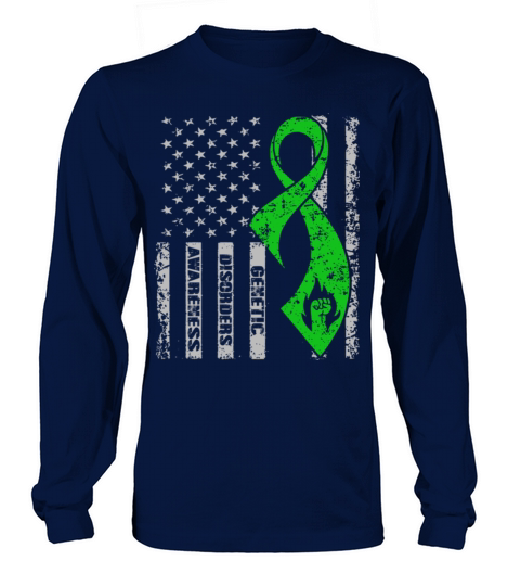 Genetic Disorders Awareness American Flag Long sleeved Unisex