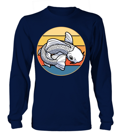 Japanese Koi Fish Vintage Retro Sunset Long sleeved Unisex