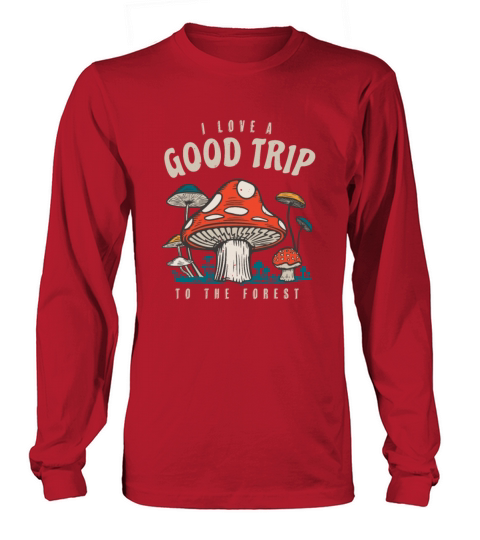 Trippy Mushrooms Cottagecore Aesthetic Long sleeved Unisex