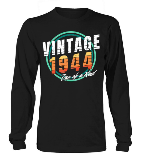 Vintage 1944 Shirt for Men Women 79 Year Old 79th Long sleeved Unisex