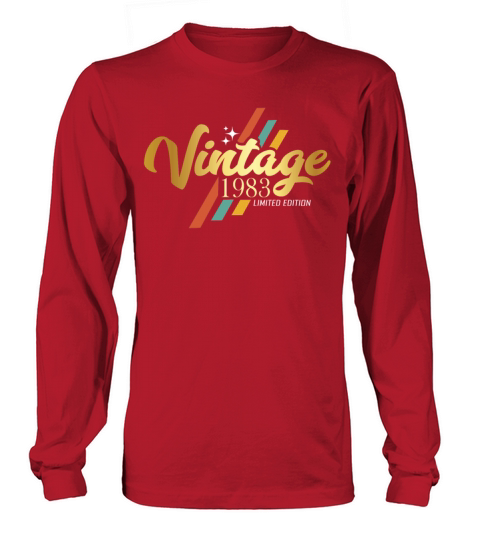 Vintage 1983 Birthday Retro Long sleeved Unisex
