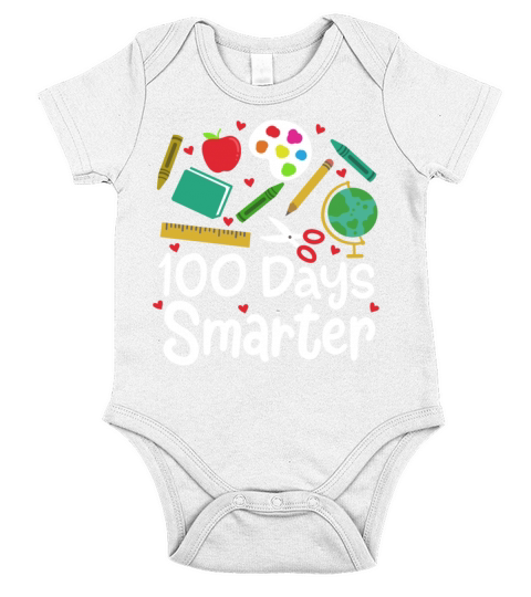 100 Days of School Student Short Sleeve Baby One-Piece