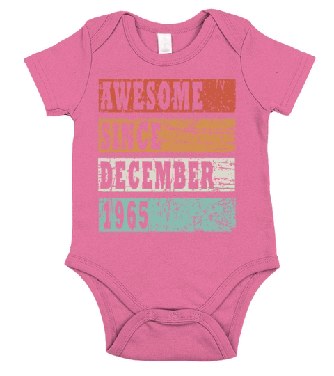 1965 December vintage birthday Short Sleeve Baby One-Piece